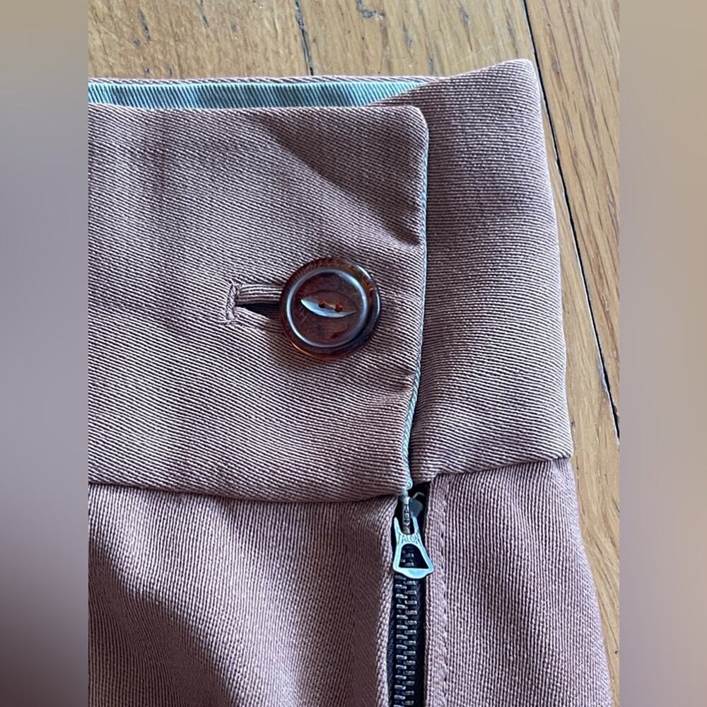 30s Vintage Brown Gabardine Skirt Suit - Picture 8 of 13
